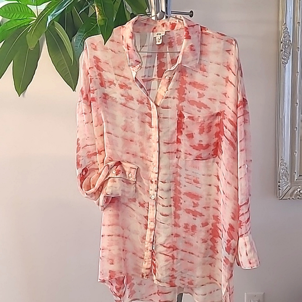 Blouse fresh flowyy Pink peachy